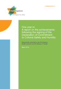 A screenshot of the one-year report cover, featuring a large number "1" on a green, blue, and orange background