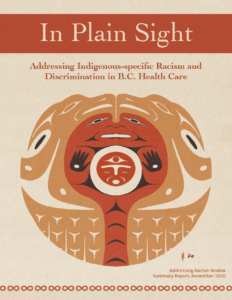 Cover page of the In Plain Sight report, featuring artwork by Eliot White-Hill