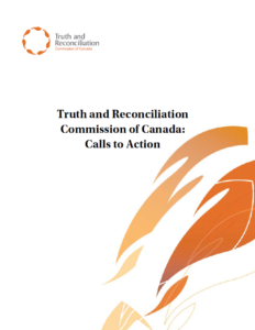 Cover page of the Truth and Reconciliation Commission of Canada's Calls of Action